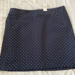 ‼️NWT‼️Loft blue with polka dots skirt size 14 fully lined